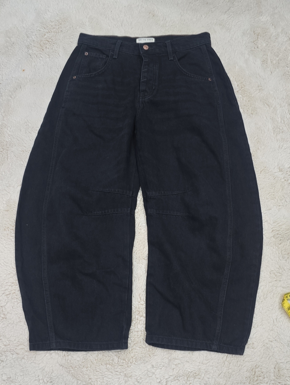 We The Free Black High-Rise Wide-Leg Jeans